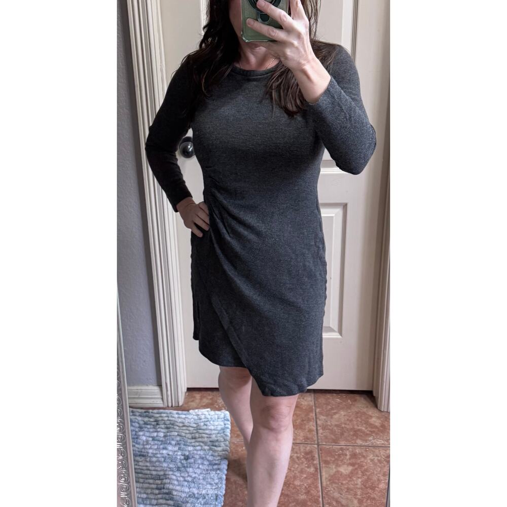 Grey rouched long sleeve Michael Kors Medium dress